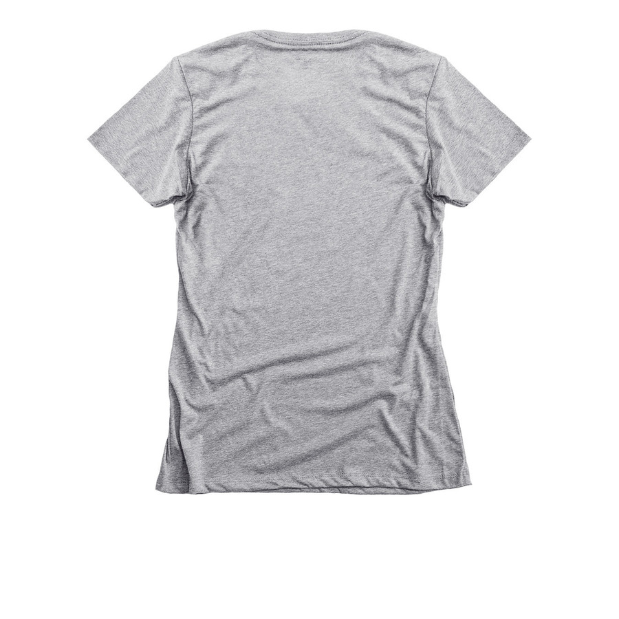 Fractal Kitty, a Dark Heather Grey Women's Slim Fit Tee (back-view)