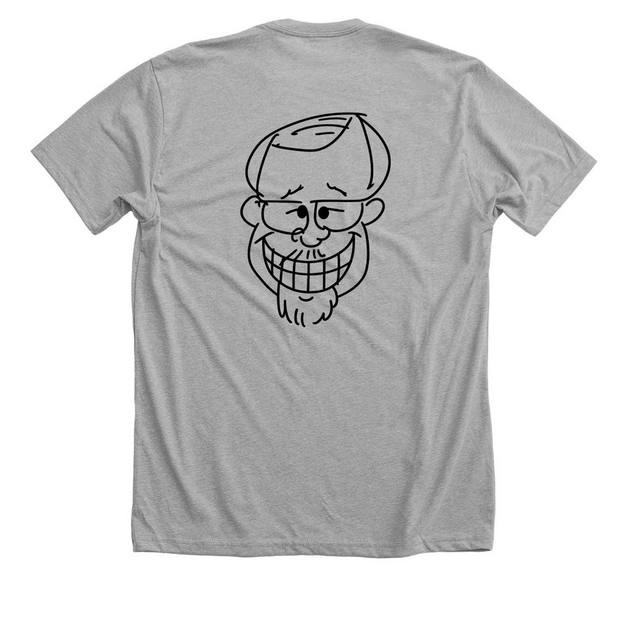 Steve shirts!, a Athletic Heather Premium Unisex Tee (back-view)