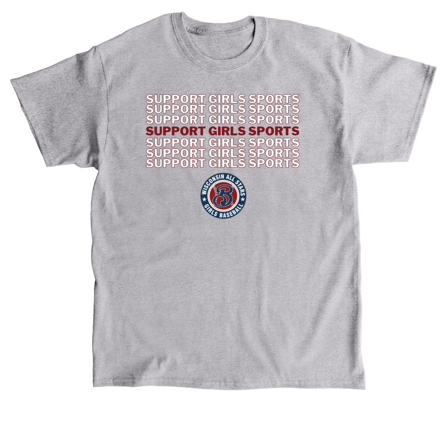 Support Girls Sports, a Sport Grey Classic Unisex Tee