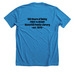 Community Cares, a Neon Blue Premium Unisex Tee (back-view)