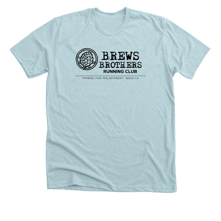 BBRC apparel- black logo, a Heather Ice Blue Premium Unisex Tee
