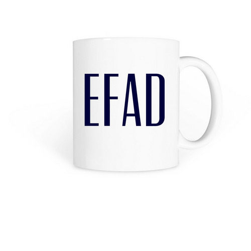 EFAD Ceramic Mugs, a White Coffee Mug