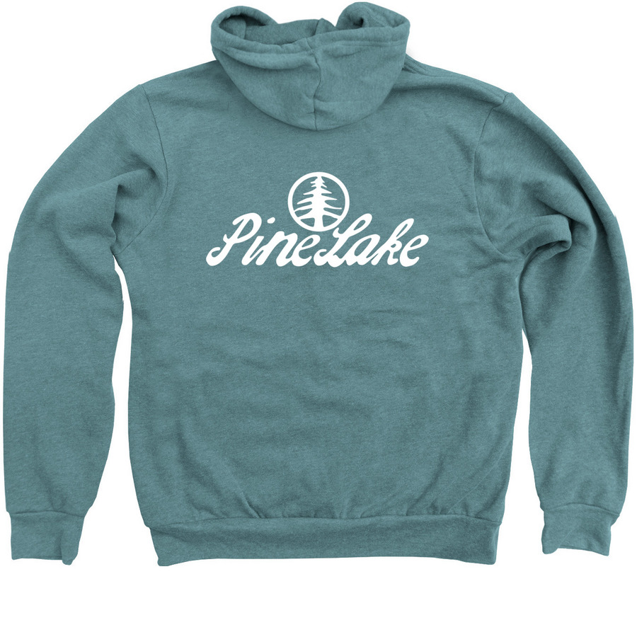 Pine Lake Jacket&nbsp;, a Heather Deep Teal Zip Up Hoodie (back-view)
