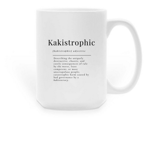 The Kakistrophic Collection, a White Large Coffee Mug