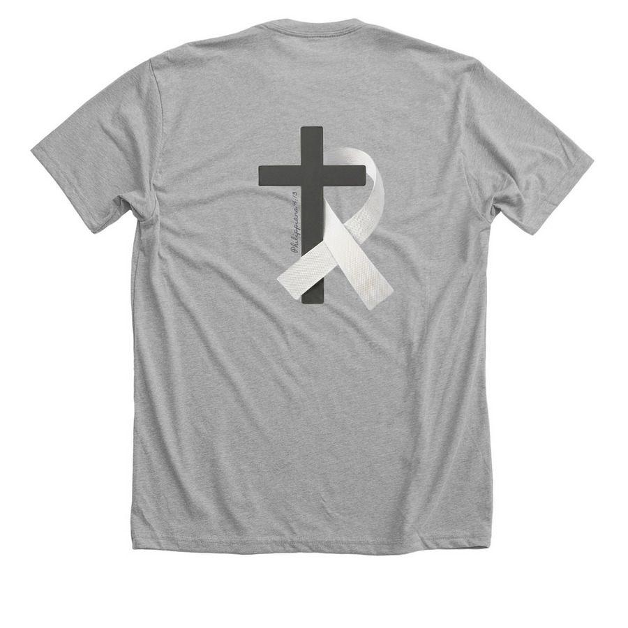 Faith & Awareness&nbsp;, a Athletic Heather Premium Unisex Tee (back-view)