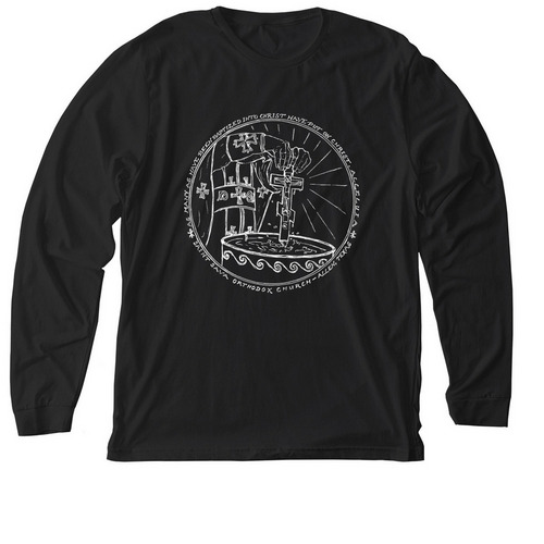 St. Sava Theophany Shirts, a Solid Black Blend Premium Long Sleeve Tee