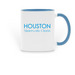 HMC Coffee Mug, a Light Blue Two-Tone Ceramic Mug