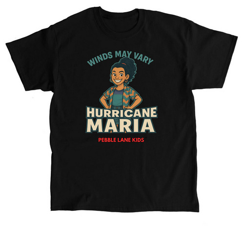 Hurricane Maria Winds May Vary, a Black Classic Unisex Tee