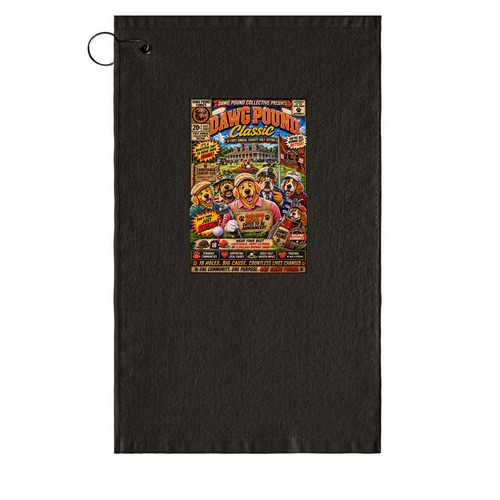 swing-a-way&nbsp;, a Black Golf Towel