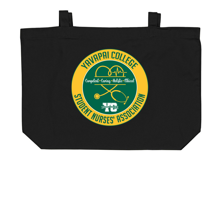YCSNA Tote Bag&nbsp;, a Black Large Organic Cotton Tote Bag