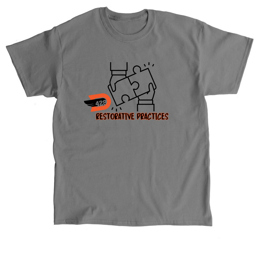 D428 Restorative Practices, a Charcoal Classic Unisex Tee