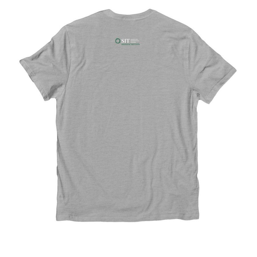 SIT Grad Institute Spirit Shirts & Hoodies, a Granite Grey Heather Allmade Organic Cotton Unisex Tee (back-view)