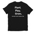 CYGC Front and Back Print White Logo, a Deep Black Allmade Organic Cotton Unisex Tee (back-view)