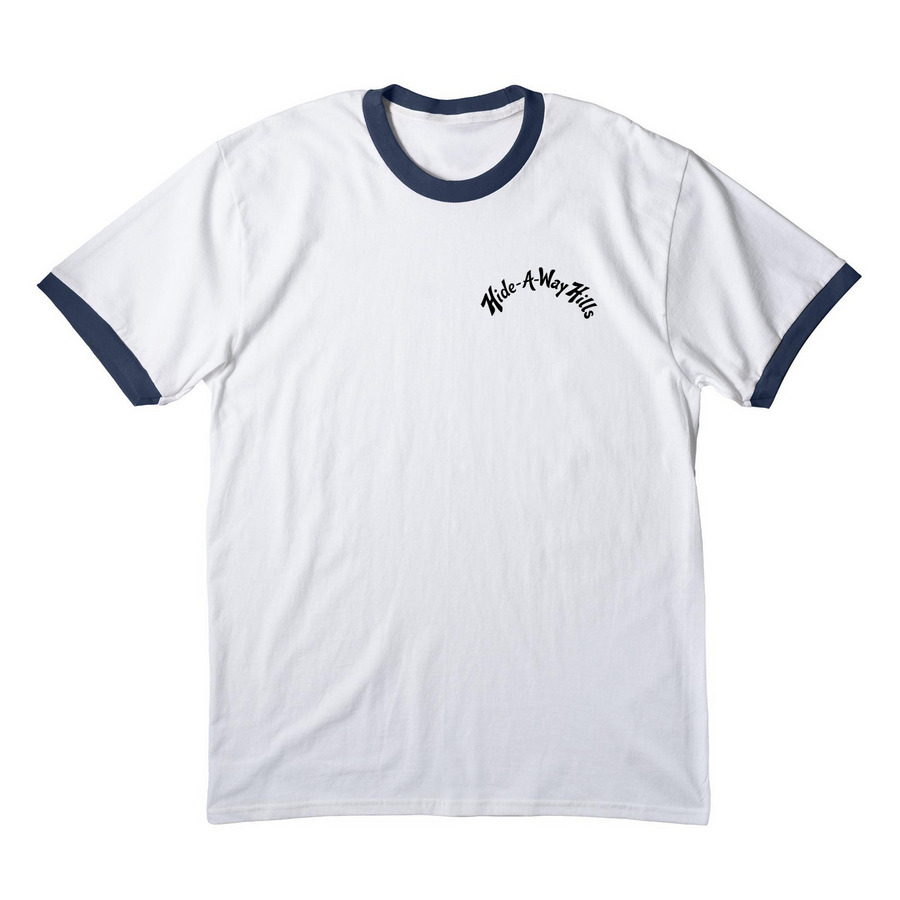 HAH LOFS back, a White/ Navy Cotton Ringer Tee