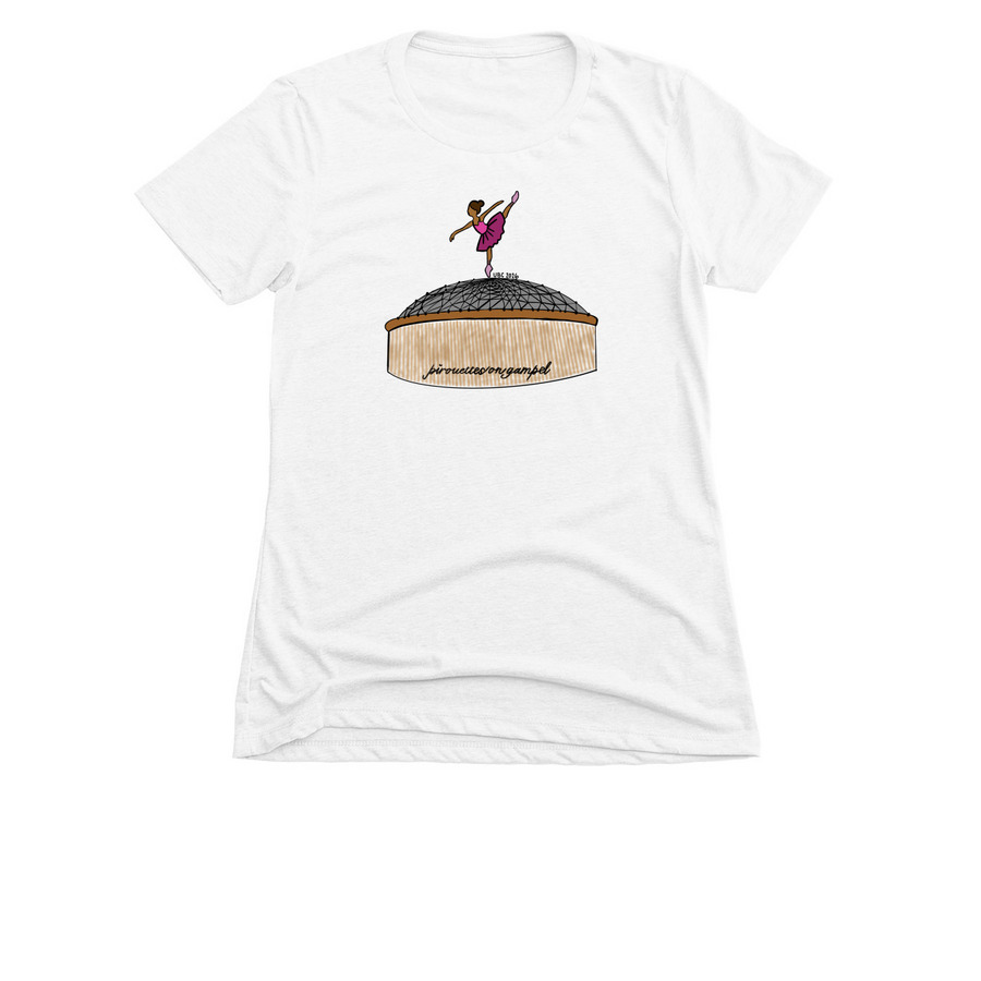 Pirouettes on Gampel, a White Women's Slim Fit Tee