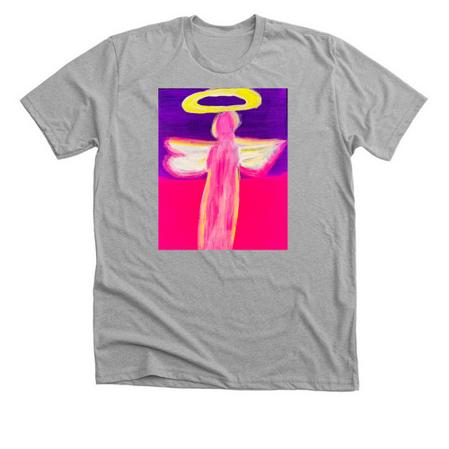 Angel Artwork by K?lei on T-Shirts&nbsp;, a Athletic Heather Premium Unisex Tee