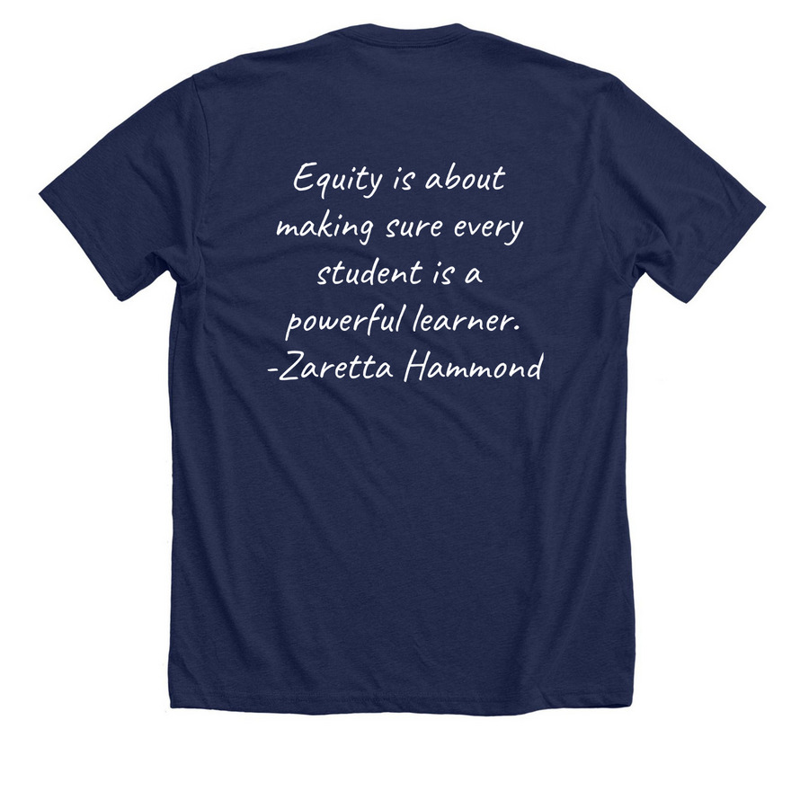 Zaretta Hammond Quote, a Solid Navy Blend Premium Unisex Tee (back-view)