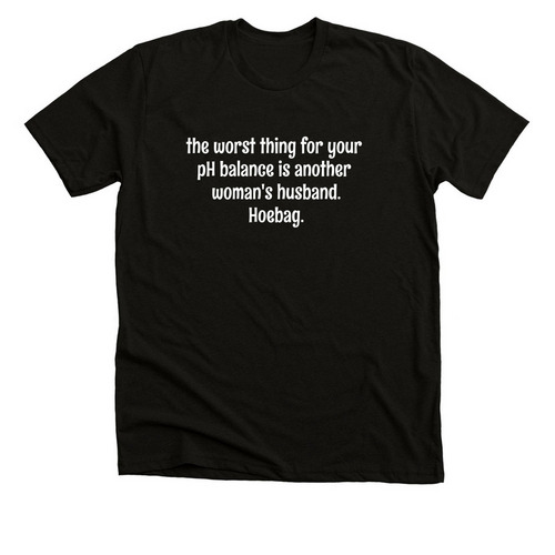 Hoebags, a Black Heather Premium Unisex Tee