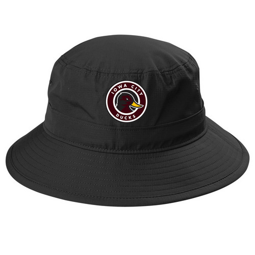 Ducks Logo Hats, a Black Printed UV Bucket Hat