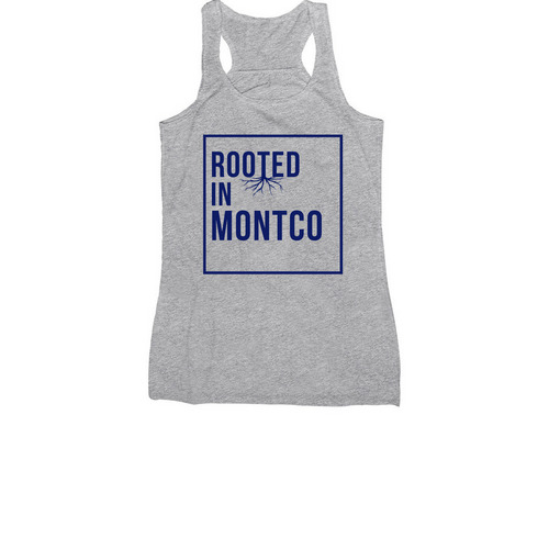MONTCO, a Athletic Heather Women's Racerback