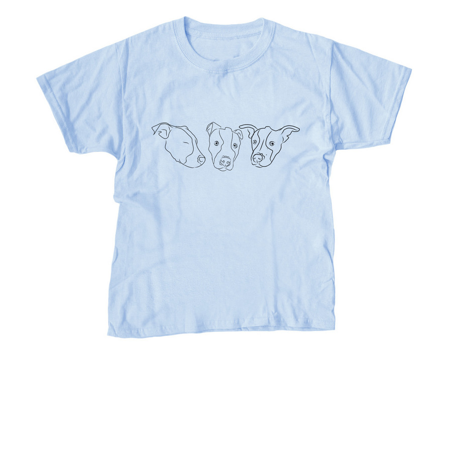 Sweet Ruby Trio, a Light Blue Youth Unisex Tee