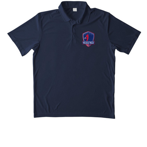 Worthingway Blue Band Shirts, a True Navy Unisex Performance Polo