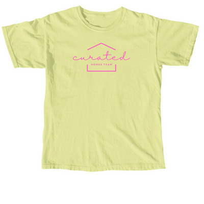 CHT Pink Logos, a Neon Lemon Comfort Colors Unisex Tee