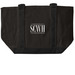 SCWH Tote Bags, a Black/Black Large Two-Tone Canvas Tote Bag