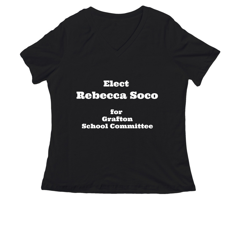 Elect Rebecca Soco, a Black Women's Relaxed V-Neck Tee