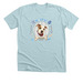 Dog of Honor Martini - Blue Design, a Heather Ice Blue Premium Unisex Tee
