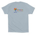 PRIDE Paint the V, a Light Blue Premium Cotton Tee (back-view)