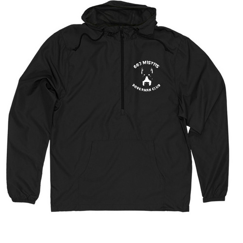 603 Misfits, a Black Quarter-Zip Windbreaker