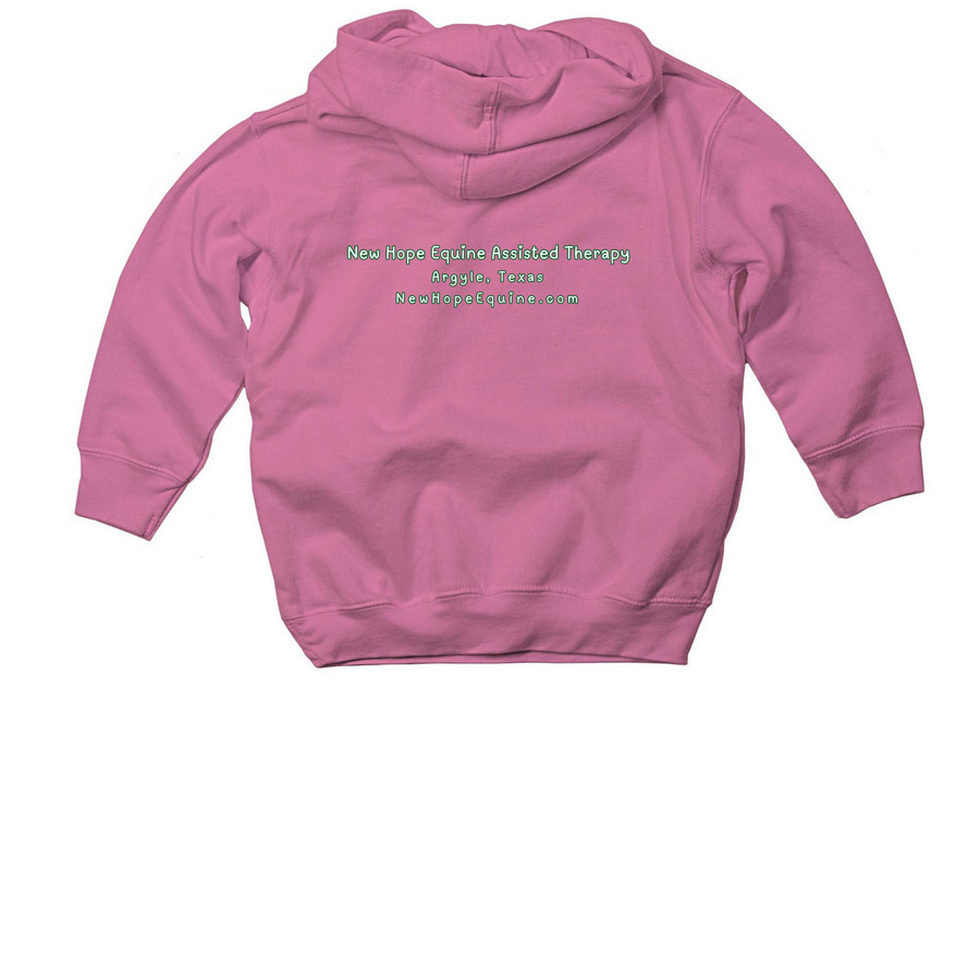 "Horse Girl" Toddler Collection, a Raspberry Toddler Pullover Hoodie (back-view)