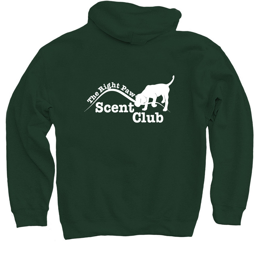TRP Scent Club Hoodie, a Forest Green Pullover Hoodie (back-view)