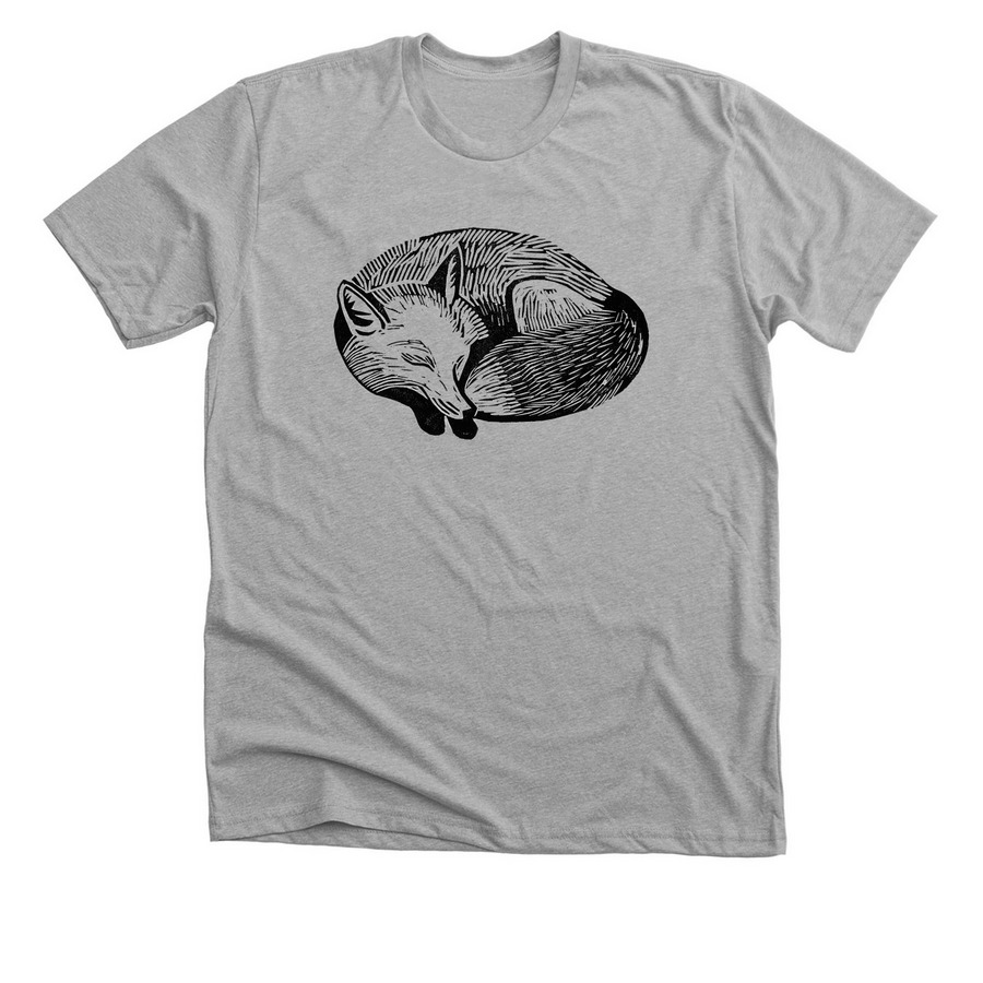Sleeping Fox, a Athletic Heather Premium Unisex Tee