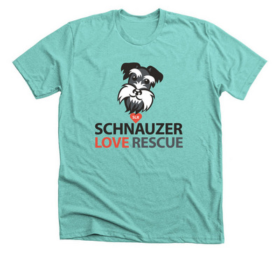 Schnauzer Love Rescue Shirts, a Heather Sea Green Premium Unisex Tee