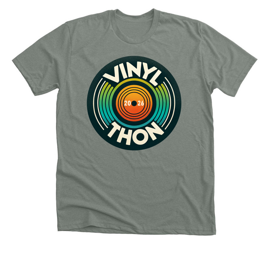 Vinylthon 2026 Official T-Shirt, a Deep Heather Premium Unisex Tee