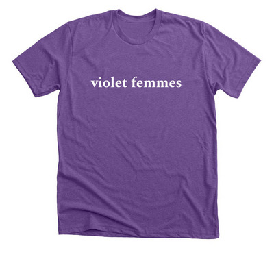 violetfemmes (purple) - Short & Long Sleeve, a Heather Team Purple Premium Unisex Tee
