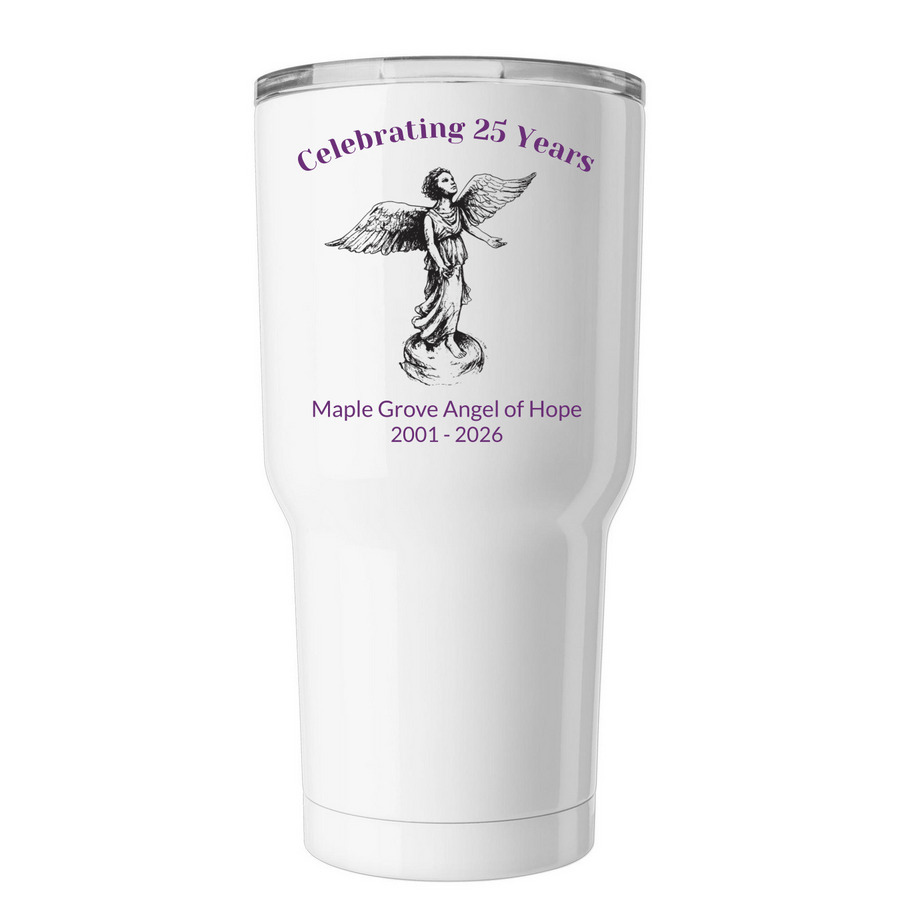 25th Anniversary Tumbler, a White Insulated Tumbler