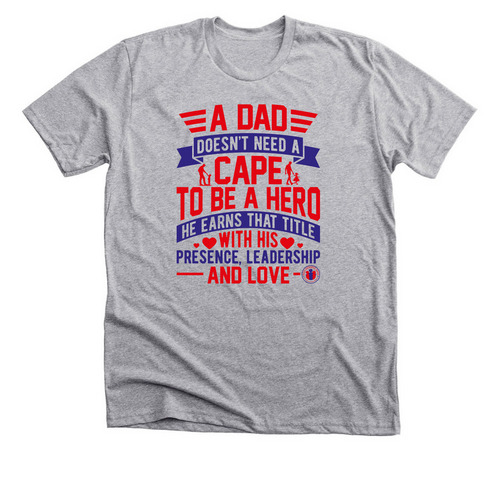 Super Dad - Love, a Athletic Heather Premium Unisex Tee