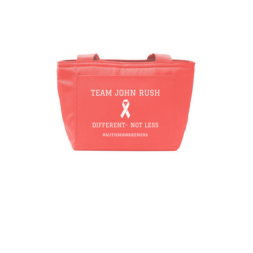 Team John Rush - Different Not Less (Lunch), a Coral Splash Insulated Lunch Tote