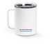 HAVEN Travel Mug, a White Stainless Steel Travel Mug (back-view)