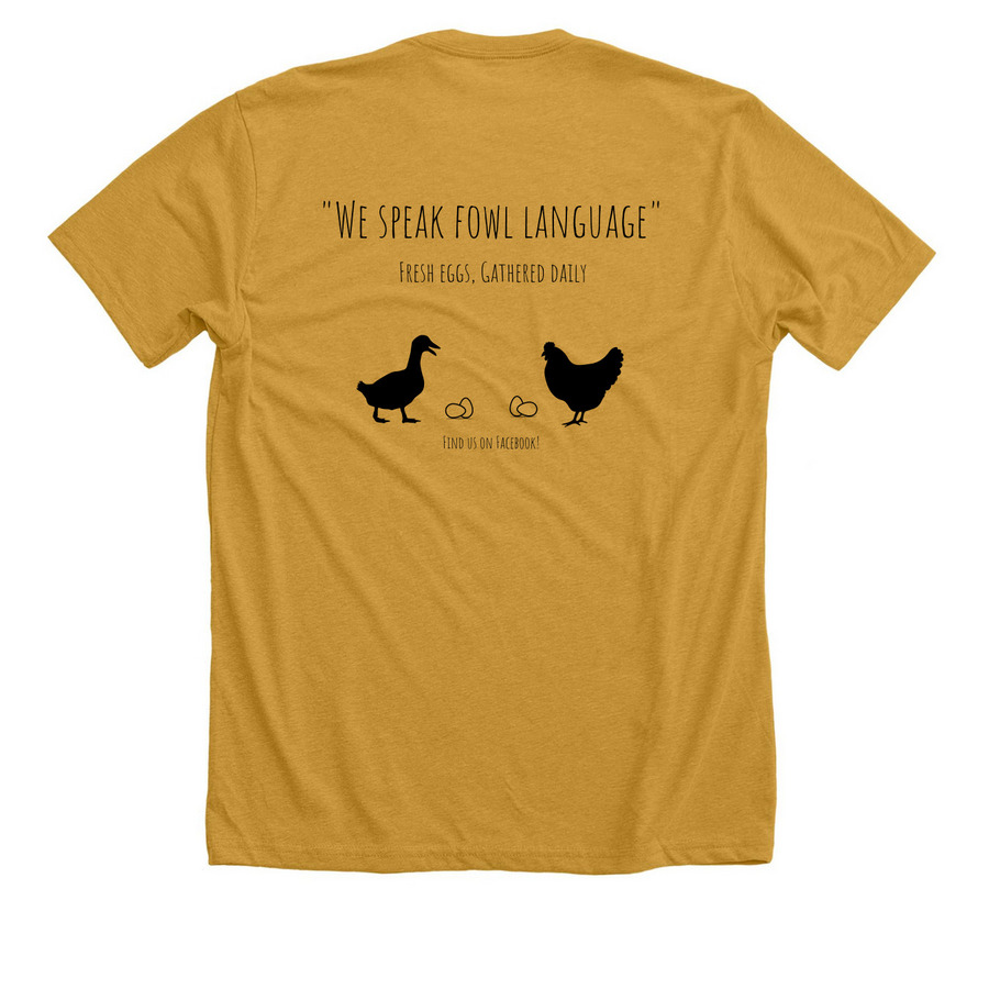 Reble Acres Farm, a Heather Mustard Premium Unisex Tee (back-view)