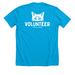 Hawaii Island Humane Society Volunteer Shirts, a Neon Blue Premium Unisex Tee (back-view)