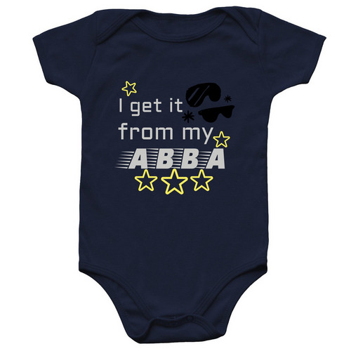 Get It From My Abba BabyOnesie, a Navy Infant Onesie