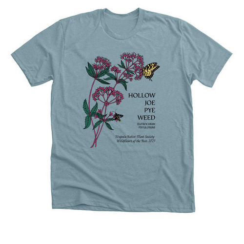 Hollow Joe Pye Weed - Dark Font, a Heather Blue Lagoon Premium Unisex Tee