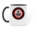 COFFEE MUGS, a Black Two-Tone Ceramic Mug (back-view)