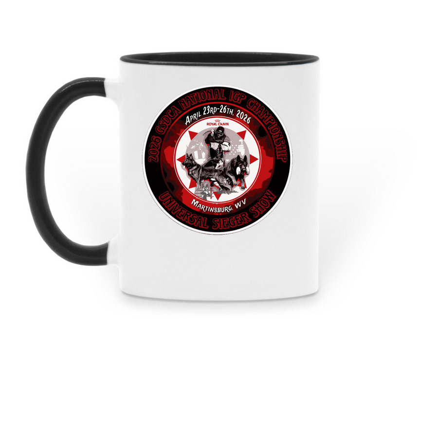 COFFEE MUGS, a Black Two-Tone Ceramic Mug (back-view)