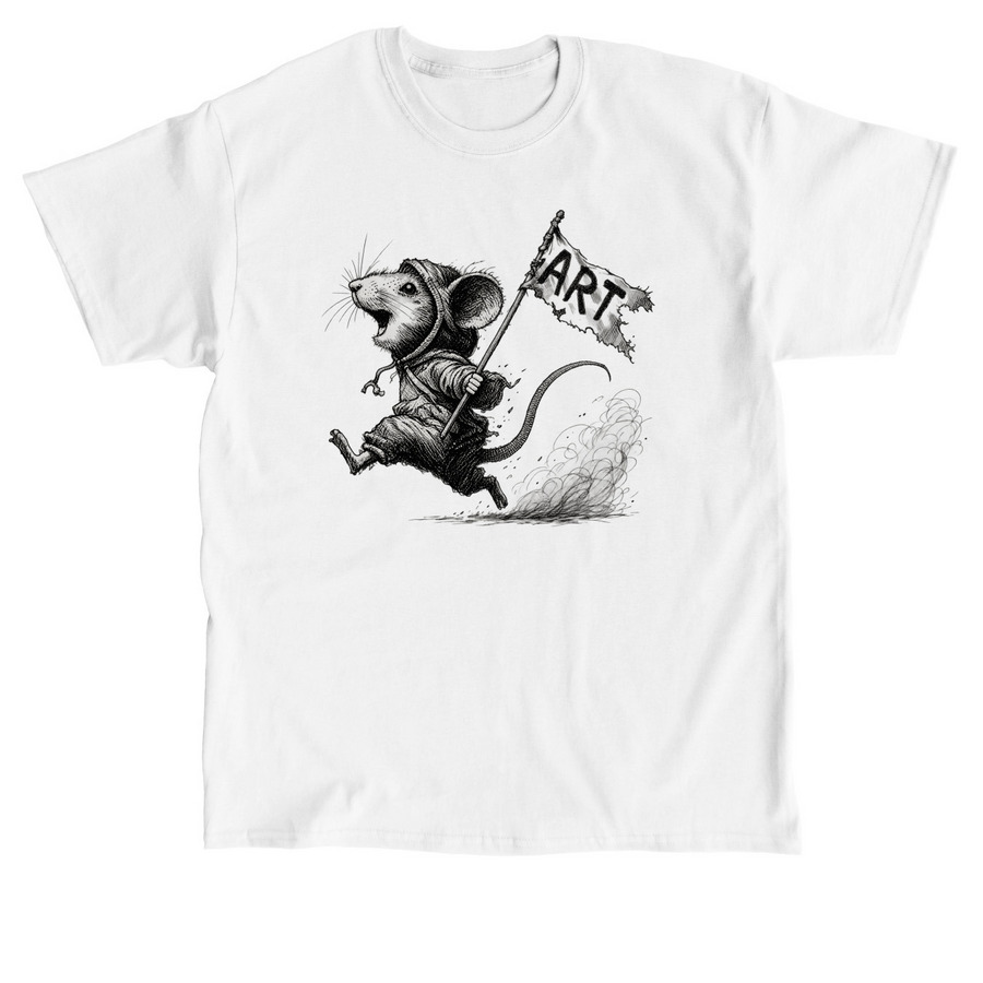 Celebrate Art! with Hoodie Mouse, a White Classic Unisex Tee