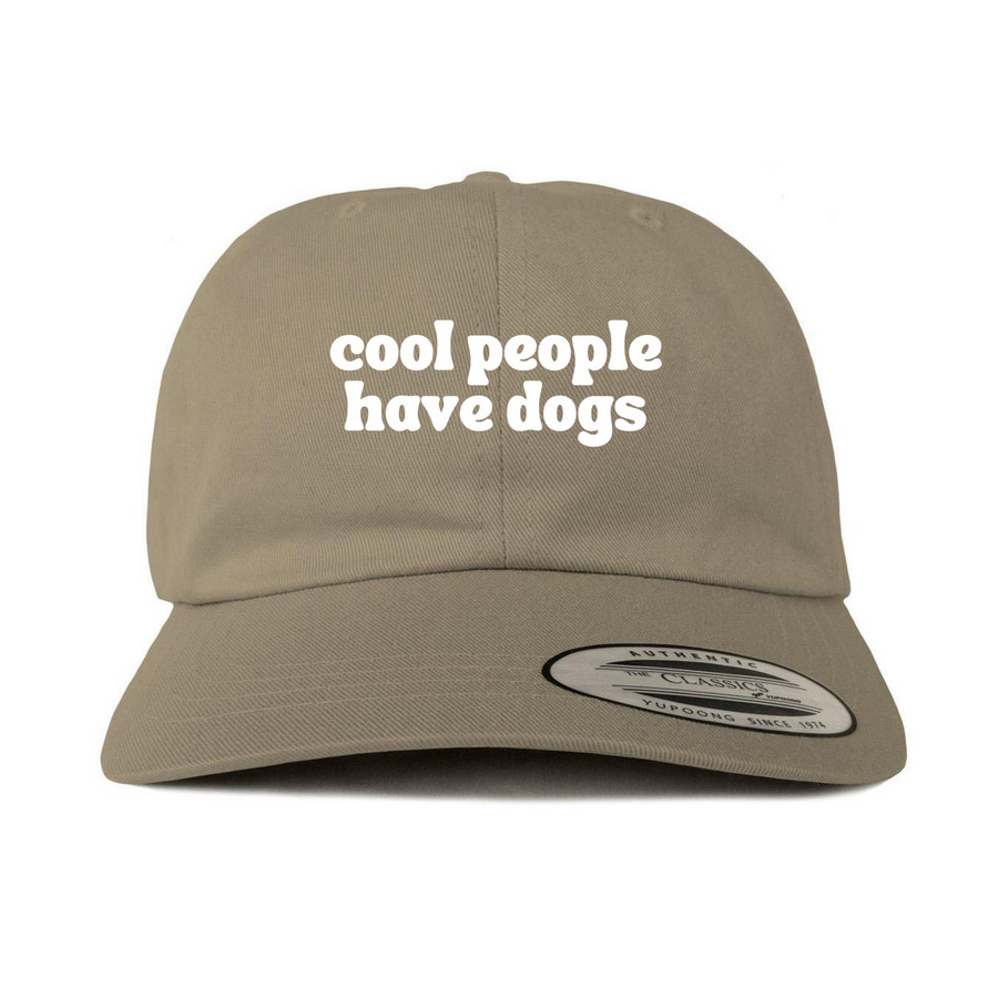 Cool People Hat, a Khaki Printed Classic Baseball Cap